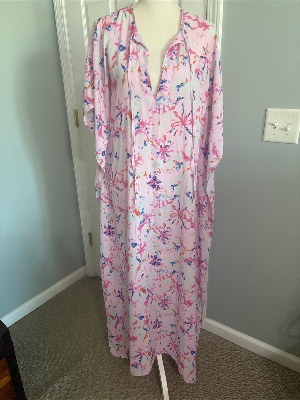 Buddy Love Pink Floral Print cover up Dress